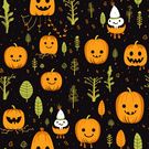 Citrouilles souriantes et espi&egrave;gles d'Halloween